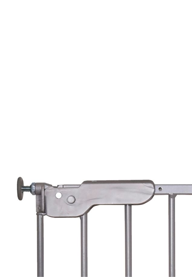 detalj mehanizma zaključavanja na sigurnosnoj ogradi LARS u srebrnoj boji