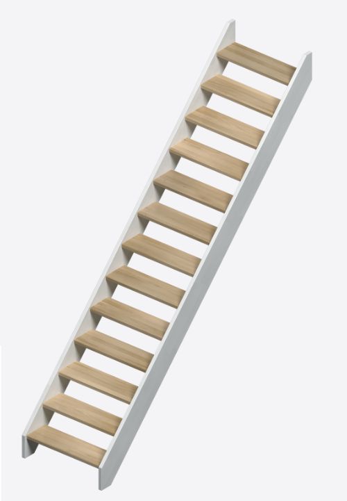 Klasične drvene stepenice s elegantnom ogradom u prirodnom tonu savršeno se uklapaju u moderan interijer