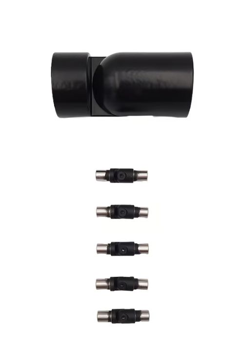 ravni spojni set CLEAN BLACK za rukohvate s mogućnošću prilagodbe kuta