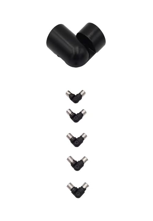 podesivi kutni set u crnoj izvedbi za spajanje rukohvata i cijevi