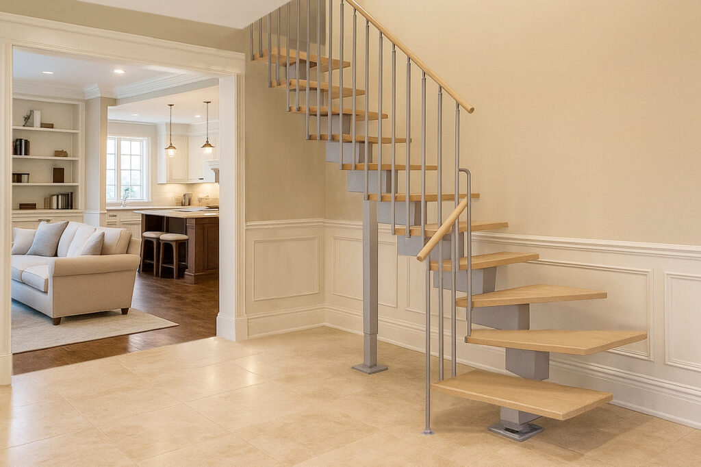 Elegantne, moderne i funkcionalne — stepenice DOLLE DUBAI savršeno se uklapaju u američki stil, spajajući toplinu prirodnog drva s laganom čeličnom konstrukcijom. Elegantne, moderne i funkcionalne — stepenice DOLLE DUBAI savršeno se uklapaju u američki stil, spajajući toplinu prirodnog drva s laganom čeličnom konstrukcijom.