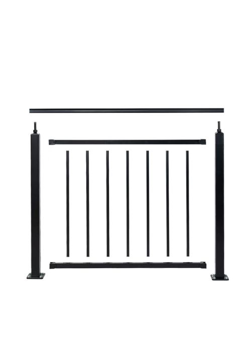 Na slici je prikazan rastavljen set ograde ACADIA – svi konstruktivni elementi prikazani su odvojeno, spremni za samostalnu montažu. Na slici je prikazan rastavljen set ograde ACADIA – svi konstruktivni elementi prikazani su odvojeno, spremni za samostalnu montažu.