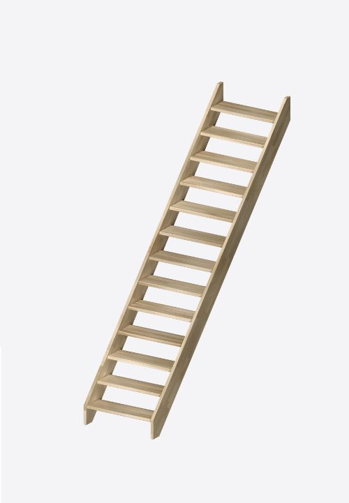 Na slici su prikazane ravne, prirodne drvene stepenice bez podstepenica, izrađene od masivnog hrastovog drva. Na slici su prikazane ravne, prirodne drvene stepenice bez podstepenica, izrađene od masivnog hrastovog drva.