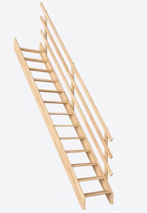 Jednostavne stepenice BERN s minimalističkom drvenom ogradom